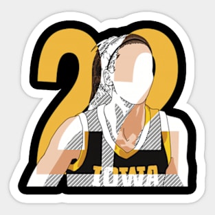 22 Caitlin Clark Jersey Number Dynamic Athlete Iowa Basketball Silhouette BASKETBALL-14 Sticker